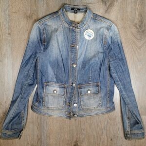 90s vintage fitted jean jacket